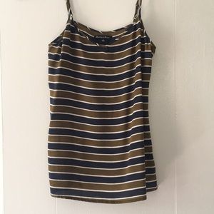 Broadway & Broome Striped Silk Tank